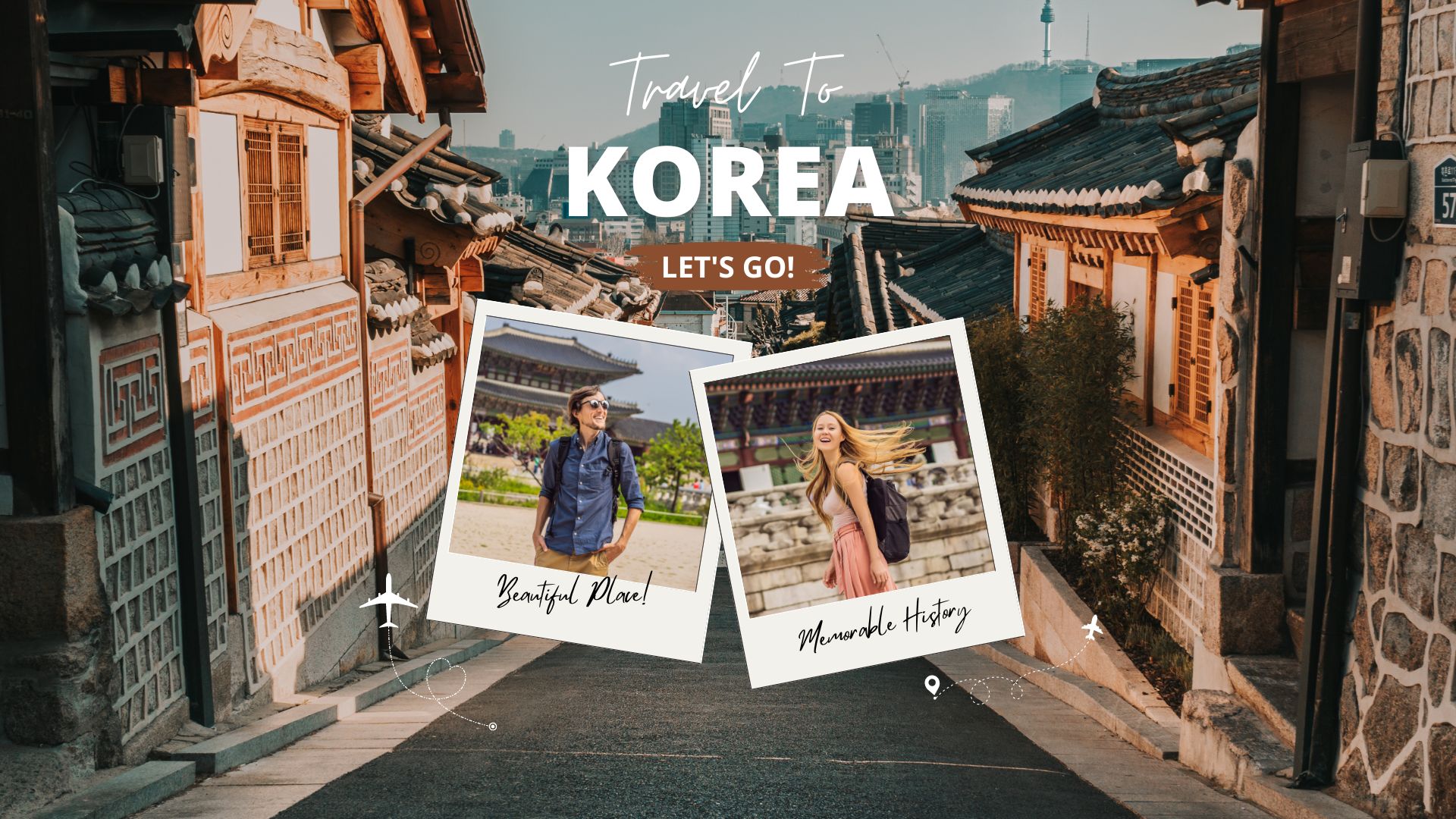 Brown Creative Polaroid Travel To Korea Instagram Post